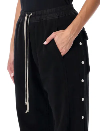 Rick Owens Drkshdw Relaxed Wide-leg Jogging Trousers In Black