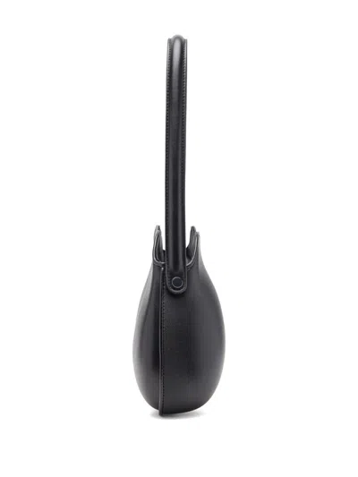Diesel Double-d Curved Shoulder Bag In Black