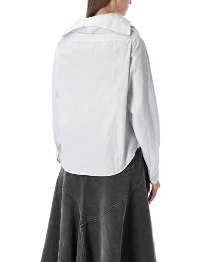 Our Legacy Diner Pinstripe Collared Shirt In White