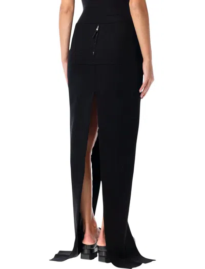 Rick Owens Sliced Maxi Skirt In Black