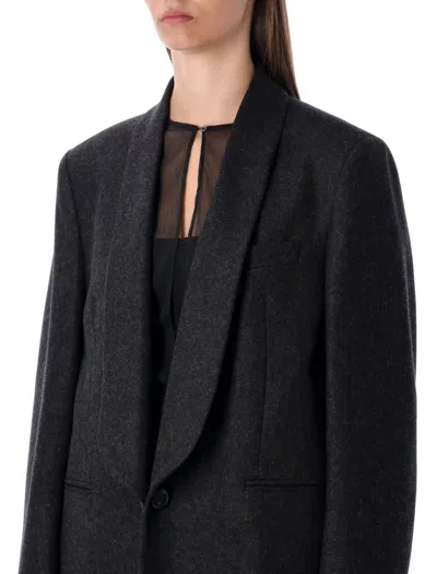 Our Legacy Long Water-repellent Wool Supper Coat In Black
