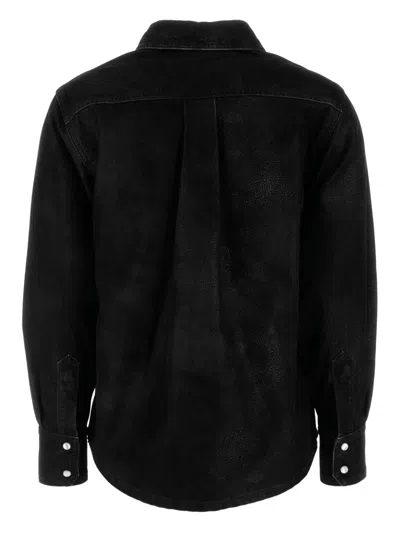 Isabel Marant Étoile Isabel Marant Etoile Black Synthetic Leather Karima Shirt In Black