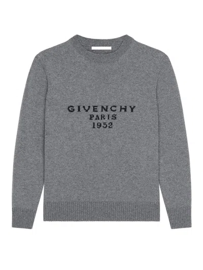 Givenchy Wool And Cashmere Pullover With Paris 1952 Clothing In Gray
