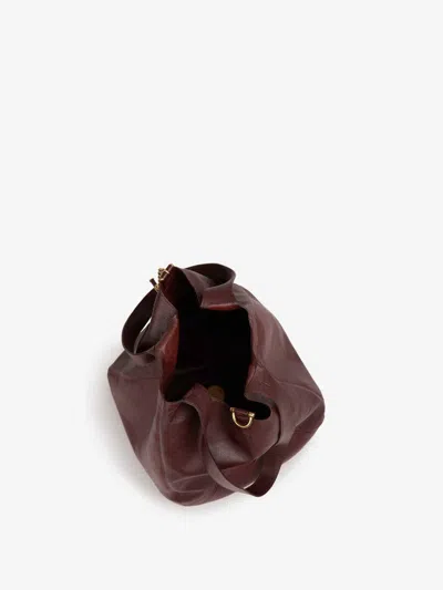 Chloé Balloon Paneled Textured-leather Tote In Red