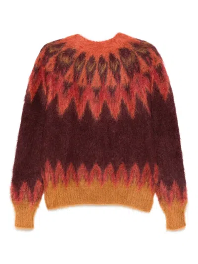Isabel Marant Étoile Isabel Marant Etoile Embroidered Wool Blend Natania Sweater In Brown