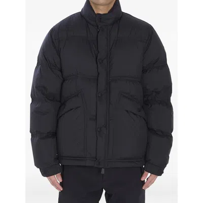 Moncler Grenoble Sernur Button-up Puffer Jacket In Black