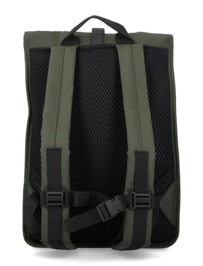 Rains Rolltop Rucksack Backpack In Green