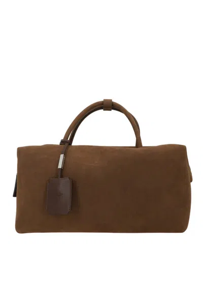 Max Mara Maxmara Women Holdalllsuede - Large Nubuck Leather Satchel In Brown