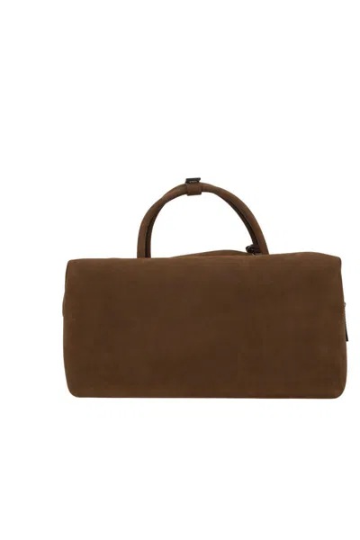 Max Mara Maxmara Women Holdalllsuede - Large Nubuck Leather Satchel In Brown
