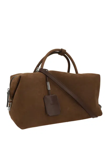 Max Mara Maxmara Women Holdalllsuede - Large Nubuck Leather Satchel In Brown