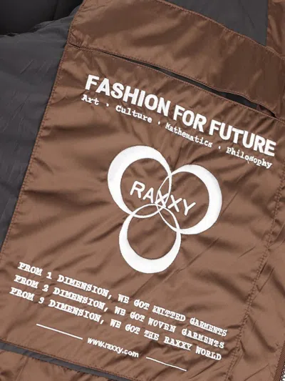 Raxxy Puffer Jacket In Brown