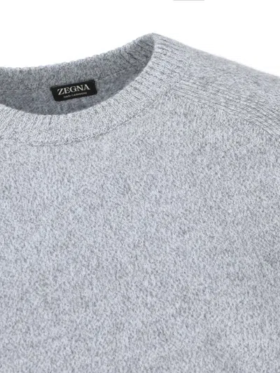 Zegna Crew-neck Sweater In Gray