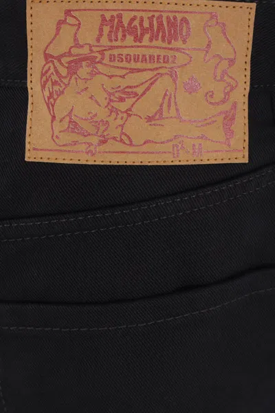 Dsquared2 Dsquared Black Denim Dsquared X Magliano Protesta 642 Jeans In Black