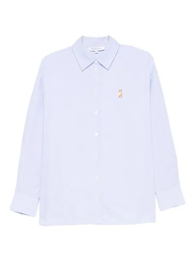 Maison Kitsuné Lady Fox Cotton Shirt In Multi