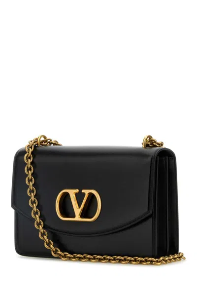 Valentino Vain Leather Shoulder Bag In Black