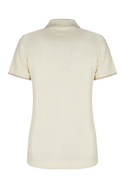 Moncler Polo In Pique Cotton In Multi