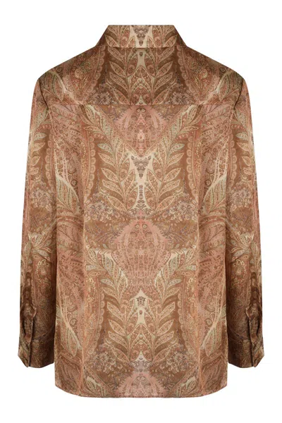 Zimmermann Hypnotic Shirt In Silk In Multi