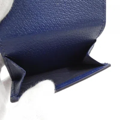 Pre-owned Gucci Beige Blue Gg Supreme Wallet (tri-fold) ()