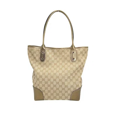 Pre-owned Gucci Beige Gg Canvas Handbag Tote Bag ()
