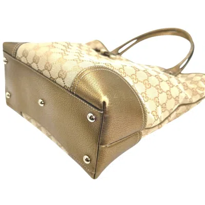 Pre-owned Gucci Beige Gg Canvas Handbag Tote Bag ()