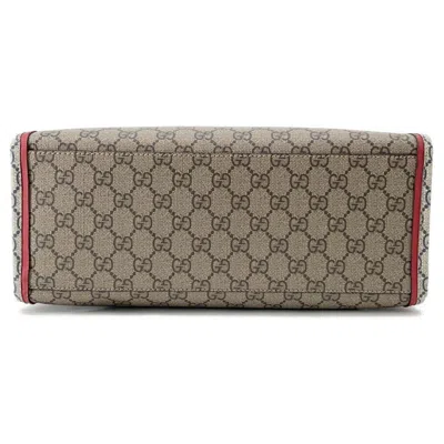 Pre-owned Gucci Beige Multi-color Gg Supreme Tote Bag ()