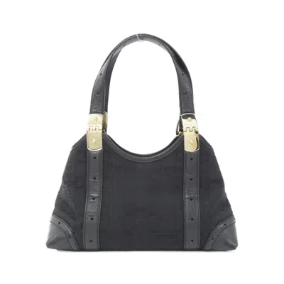 Pre-owned Gucci Black Canvas Shoulder Bag ()