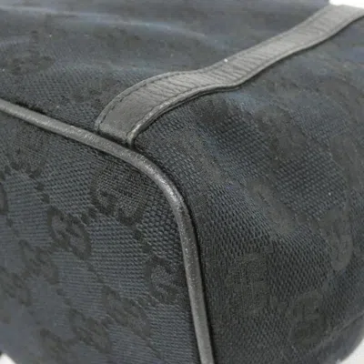 Pre-owned Gucci Black Gg Canvas Backpack ()