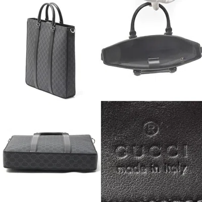 Pre-owned Gucci Black Gg Supreme Shoulder Bag Tote Bag ()