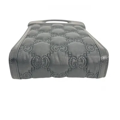 Pre-owned Gucci Black Nylon Leather Shoulder Bag ()