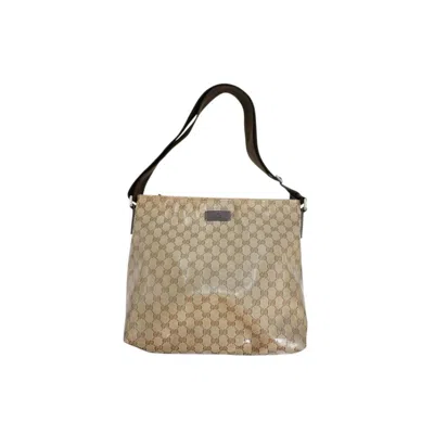 Pre-owned Gucci Brown Coated Canvas Pvc Shoulder Bag ()
