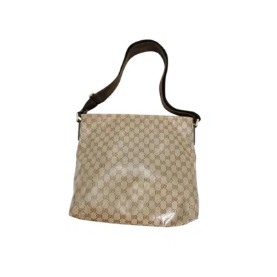 Pre-owned Gucci Brown Coated Canvas Pvc Shoulder Bag ()
