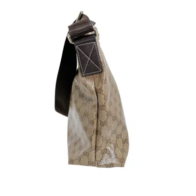 Pre-owned Gucci Brown Coated Canvas Pvc Shoulder Bag ()