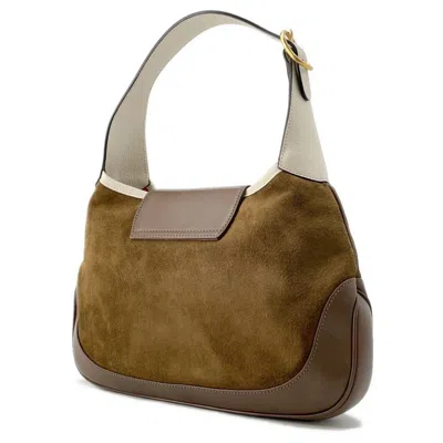 Pre-owned Gucci Brown Suede Leather Shoulder Bag ()