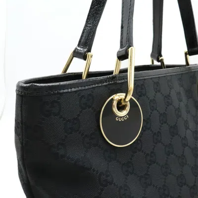 Pre-owned Gucci Gg Canvas Black White Gg Canvas Shoulder Bag Tote Bag ()