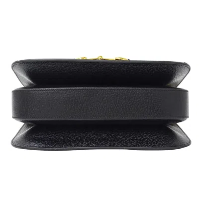 Pre-owned Gucci Horsebit Black Denim Shoulder Bag ()