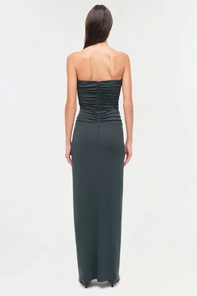 Simkhai Emma Strapless Jersey Gown In Emerald In Green