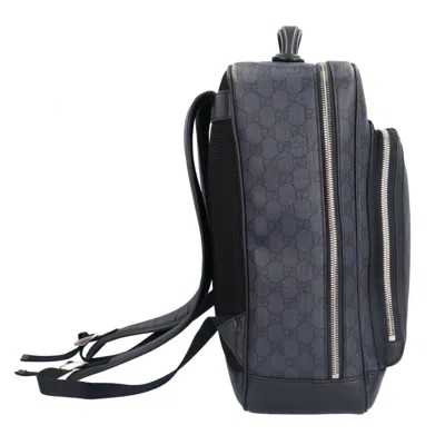 Pre-owned Gucci Navy Gg Supreme Backpack ()