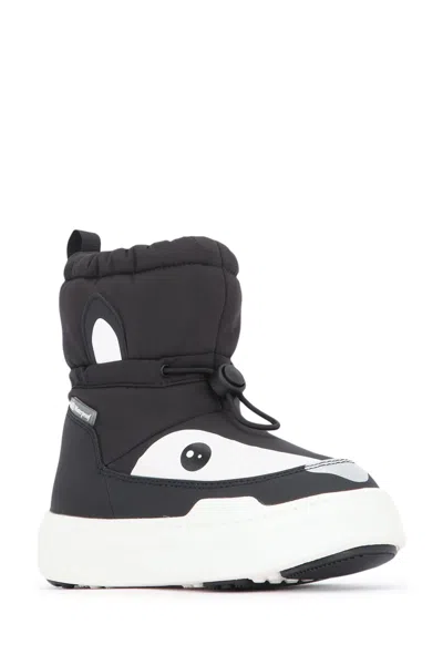 Moon Boot Park Strap Panda Face Snow Boots In Black
