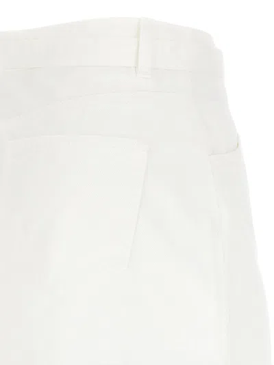 Twinset Twin-set 100% Cotton Comfortable Shorts In White