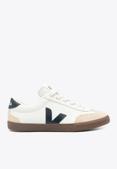 Veja Volley Sneakers With Contrasting Inserts In White