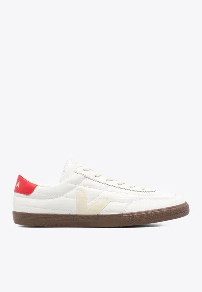 Veja Multicolour Organic Traced Leather In White