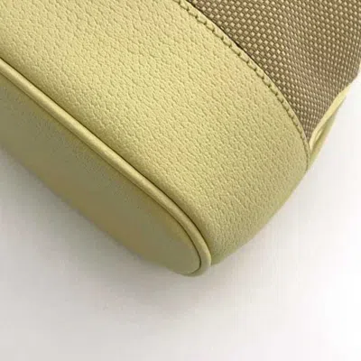 Pre-owned Gucci Yellow Canvas Leather Shoulder Bag ()