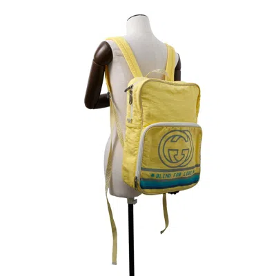 Pre-owned Gucci Yellow Nylon Backpack ()