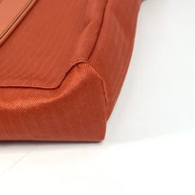 Pre-owned Hermes Acapulco Orange Nylon Canvas Pochette Shoulder Bag ()