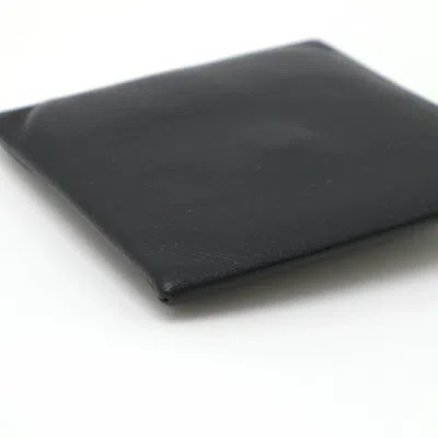 Pre-owned Hermes Bastia Black Epsom Leather Coin Purse/coin Case ()
