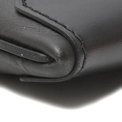 Pre-owned Hermes Black Taurillon Clemence Leather Clutch Bag ()