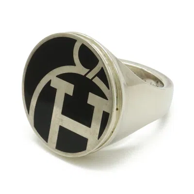 Pre-owned Hermes Black Band Ring ()