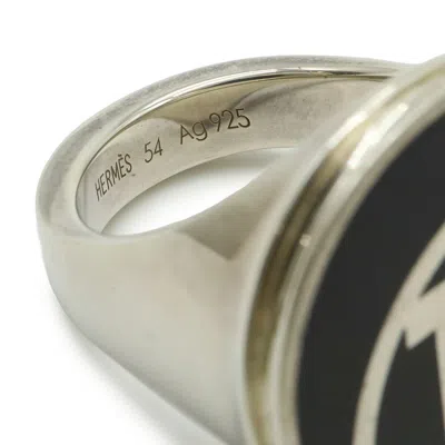 Pre-owned Hermes Black Band Ring ()