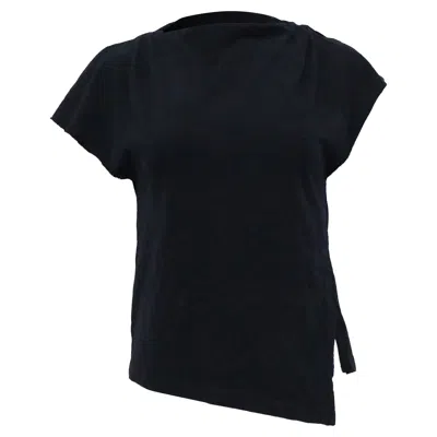 Isabel Marant Sebani Asymmetrical T-shirt In Black Cotton In Black