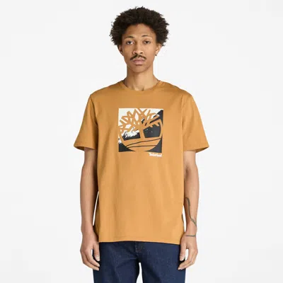 Timberland Men's Short-sleeve T-shirt In Gold